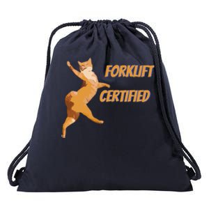 Forklift Certified Meme Funny Forklift Driver Forklift Operator Funny Meme Drawstring Bag