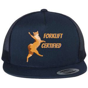 Forklift Certified Meme Funny Forklift Driver Forklift Operator Funny Meme Flat Bill Trucker Hat