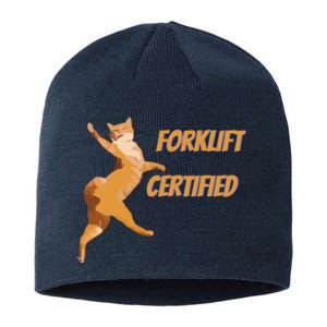 Forklift Certified Meme Funny Forklift Driver Forklift Operator Funny Meme Sustainable Beanie