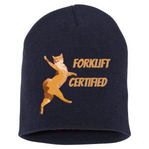 Forklift Certified Meme Funny Forklift Driver Forklift Operator Funny Meme Short Acrylic Beanie