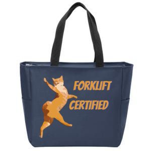 Forklift Certified Meme Funny Forklift Driver Forklift Operator Funny Meme Zip Tote Bag