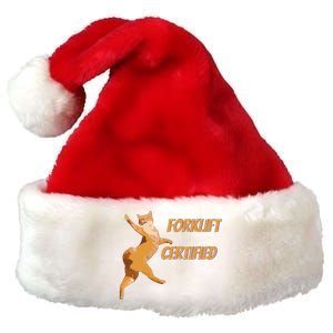 Forklift Certified Meme Funny Forklift Driver Forklift Operator Funny Meme Premium Christmas Santa Hat