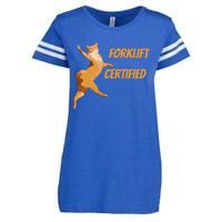 Forklift Certified Meme Funny Forklift Driver Forklift Operator Funny Meme Enza Ladies Jersey Football T-Shirt