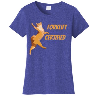 Forklift Certified Meme Funny Forklift Driver Forklift Operator Funny Meme Women's T-Shirt