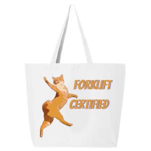 Forklift Certified Meme Funny Forklift Driver Forklift Operator Funny Meme 25L Jumbo Tote