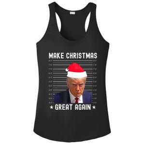 Funny Christmas Make Christmas Great Again Trump Mug Shot Gift Ladies PosiCharge Competitor Racerback Tank