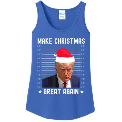 Funny Christmas Make Christmas Great Again Trump Mug Shot Gift Ladies Essential Tank