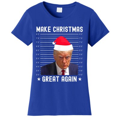 Funny Christmas Make Christmas Great Again Trump Mug Shot Gift Women's T-Shirt