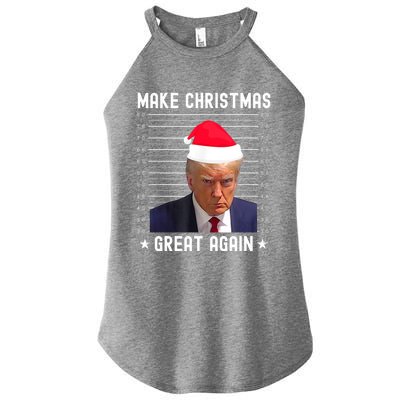 Funny Christmas Make Christmas Great Again Trump Mug Shot Gift Women's Perfect Tri Rocker Tank