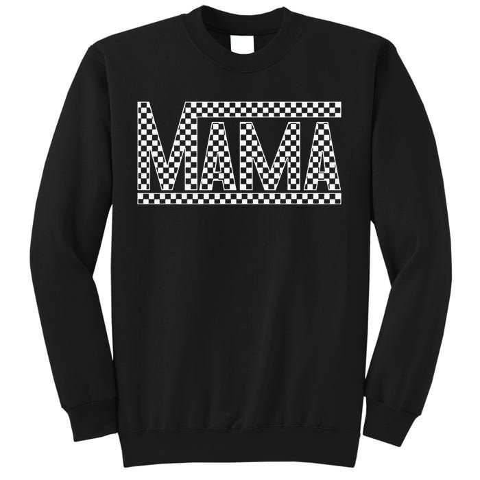 Funny Checkered Mama Black White Gift  Sweatshirt