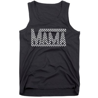 Funny Checkered Mama Black White Gift  Tank Top