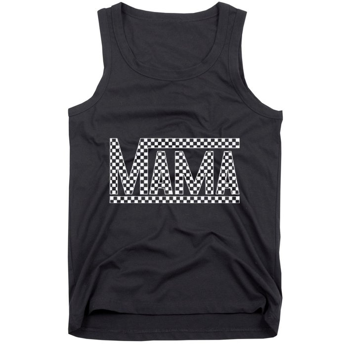 Funny Checkered Mama Black White Gift  Tank Top