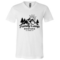 Family Camp Montana 2024 Matching Family V-Neck T-Shirt