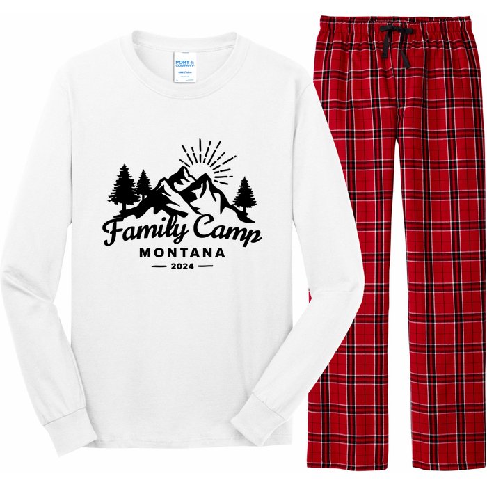 Family Camp Montana 2024 Matching Family Long Sleeve Pajama Set