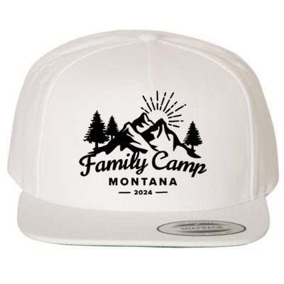 Family Camp Montana 2024 Matching Family Wool Snapback Cap