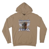 Funny Cat Meme Certified Freak Eat Cement Cursed Cat Hoodie