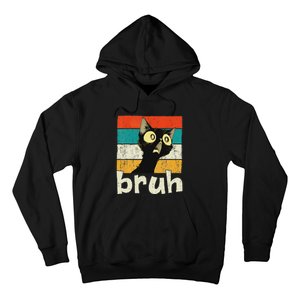 Funny Cat Meme Saying Bruh Ns Hoodie