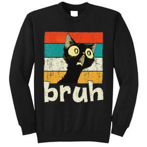 Funny Cat Meme Saying Bruh Ns Sweatshirt