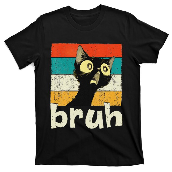 Funny Cat Meme Saying Bruh Ns T-Shirt