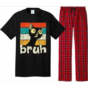 Funny Cat Meme Saying Bruh Ns Pajama Set