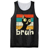 Funny Cat Meme Saying Bruh Ns Mesh Reversible Basketball Jersey Tank