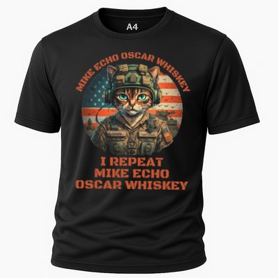 Funny Cat Military Mike Echo Oscar Foxtrot Meow Performance Shirt