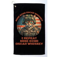 Funny Cat Military Mike Echo Oscar Foxtrot Meow Golf Towel