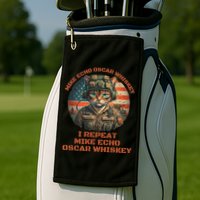 Funny Cat Military Mike Echo Oscar Foxtrot Meow Golf Towel