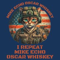 Funny Cat Military Mike Echo Oscar Foxtrot Meow Infant Baby Jersey Bodysuit