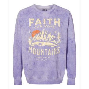 Faith Can Move Mountains Religious Bible Christian Jesus Colorblast Crewneck Sweatshirt