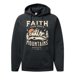 Faith Can Move Mountains Religious Bible Christian Jesus Performance Fleece Hoodie