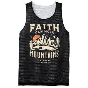 Faith Can Move Mountains Religious Bible Christian Jesus Mesh Reversible Basketball Jersey Tank