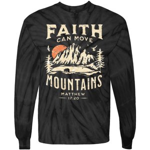 Faith Can Move Mountains Religious Bible Christian Jesus Tie-Dye Long Sleeve Shirt