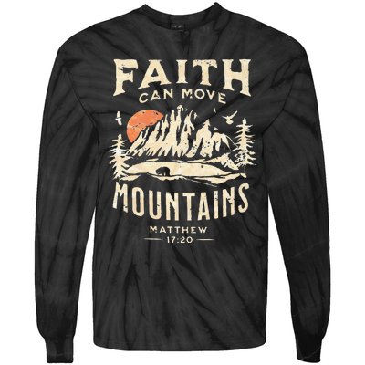 Faith Can Move Mountains Religious Bible Christian Jesus Tie-Dye Long Sleeve Shirt