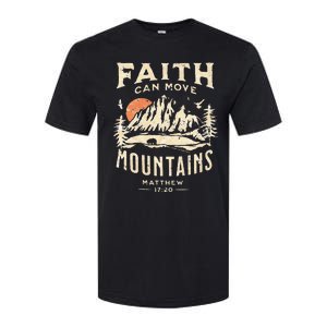 Faith Can Move Mountains Religious Bible Christian Jesus Softstyle CVC T-Shirt