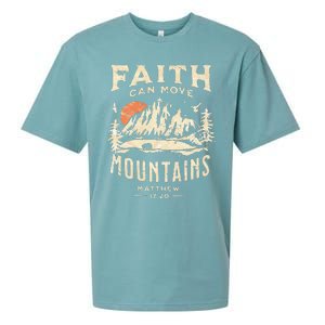 Faith Can Move Mountains Religious Bible Christian Jesus Sueded Cloud Jersey T-Shirt