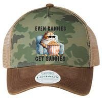 Funny Cat Meme Even Baddies Get Saddies Fat Cat Legacy Tie Dye Trucker Hat