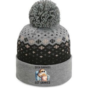 Funny Cat Meme Even Baddies Get Saddies Fat Cat The Baniff Cuffed Pom Beanie