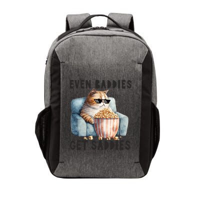 Funny Cat Meme Even Baddies Get Saddies Fat Cat Vector Backpack