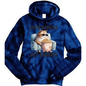 Funny Cat Meme Even Baddies Get Saddies Fat Cat Tie Dye Hoodie