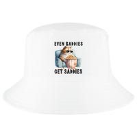 Funny Cat Meme Even Baddies Get Saddies Fat Cat Cool Comfort Performance Bucket Hat