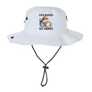 Funny Cat Meme Even Baddies Get Saddies Fat Cat Legacy Cool Fit Booney Bucket Hat