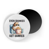 Funny Cat Meme Even Baddies Get Saddies Fat Cat Magnet