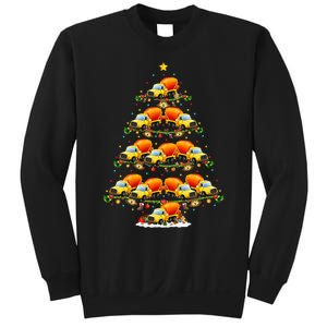 Funny Cement Mixer Christmas Tree Lights Cement Mixer Xmas Sweatshirt