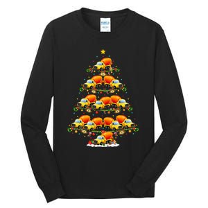 Funny Cement Mixer Christmas Tree Lights Cement Mixer Xmas Tall Long Sleeve T-Shirt