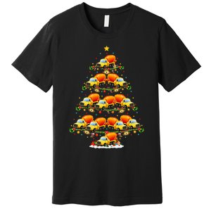 Funny Cement Mixer Christmas Tree Lights Cement Mixer Xmas Premium T-Shirt