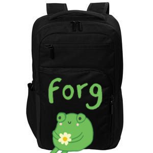 Frog Cake Meme Cute Aesthetic Forg Impact Tech Backpack