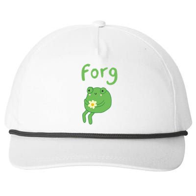 Frog Cake Meme Cute Aesthetic Forg Snapback Five-Panel Rope Hat