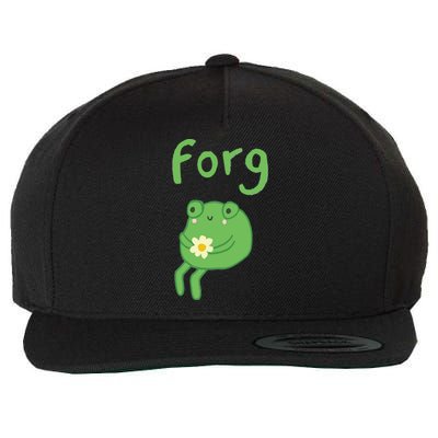 Frog Cake Meme Cute Aesthetic Forg Wool Snapback Cap