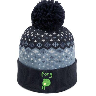 Frog Cake Meme Cute Aesthetic Forg The Baniff Cuffed Pom Beanie